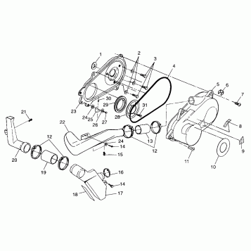 CLUTCH COVER XPLORER 300 W98CC28C (4945264526C005)