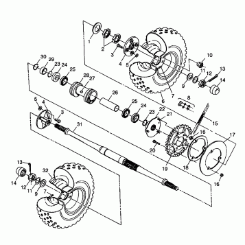 REAR WHEEL DRIVE XPLORER 300 W98CC28C (4945264526C008)