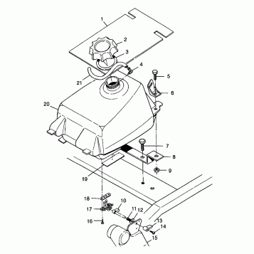 FUEL TANK Trail Boss W98AA25C (4945314531A011)