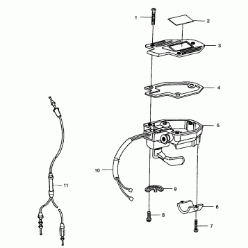 CONTROLS - THROTTLE ASM./CABLE - W98AA25C (4945314531B001)