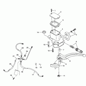 CONTROLS - MASTER CYLINDER/BRAKE LINE - W98AA25C (4945314531B002)