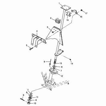 STEERING POST - W98AA25C (4945314531B008)