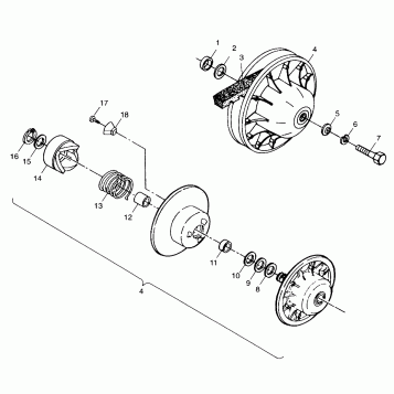 DRIVEN CLUTCH - W98AA25C (4945314531B012)