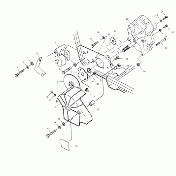 GEARCASE/BRAKE MOUNTING - W98AA25C (4945314531B013)