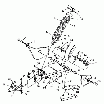 SWING ARM/SHOCK MOUNTING XPRESS 300 W98CA28C (4945364536B012)