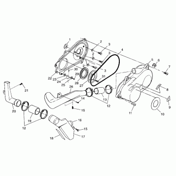 CLUTCH COVER XPRESS 300 W98CA28C (4945364536C001)