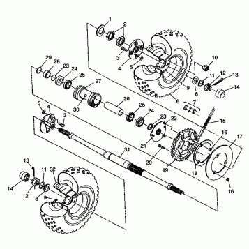 REAR WHEEL DRIVE XPRESS 300 W98CA28C (4945364536C004)