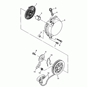 RECOIL STARTER XPRESS 300 W98CA28C (4945364536C014)