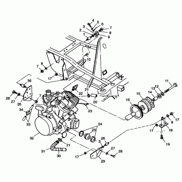 ENGINE MOUNTING XPLORER 400L W98CC38C (4945414541A010)