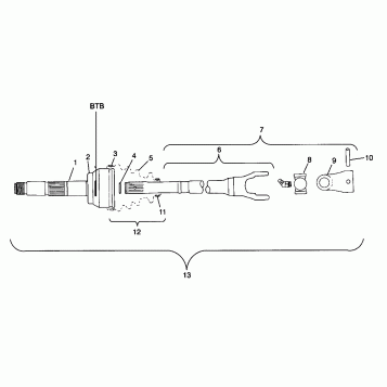 CV JOINT - BTB XPLORER 400L W98CC38C (4945414541B005)