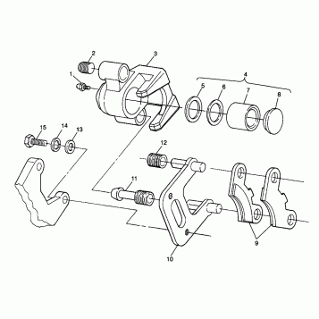 FRONT BRAKE XPLORER 400L W98CC38C (4945414541B007)