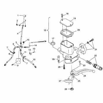 CONTROLS-MASTER CYLINDER/BRAKE LINE XPLORER 400L W98CC38C (4945414541B009)