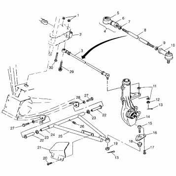 A-ARM/STRUT MOUNTING XPLORER 400L W98CC38C (4945414541B013)