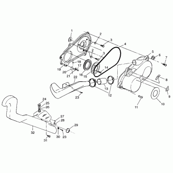 CLUTCH COVER XPLORER 400L W98CC38C (4945414541C004)