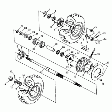 REAR WHEEL DRIVE XPLORER 400L W98CC38C (4945414541C007)