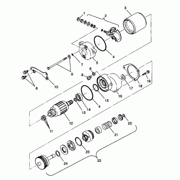 STARTING MOTOR XPLORER 400L W98CC38C (4945414541D006)