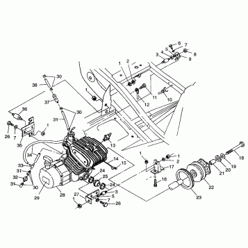 ENGINE MOUNTING Trail Blazer W98BA25C (4945464546A009)