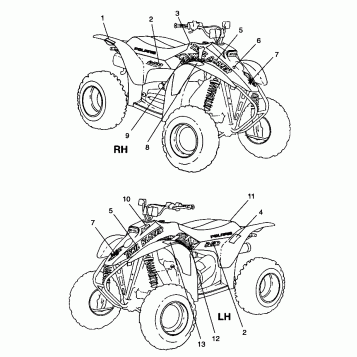 DECALS Trail Blazer W98BA25C (4945464546A011)