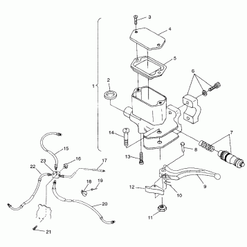 CONTROLS-MASTER CYLINDER/BRAKE LINE Trail Blazer W98BA25C (4945464546B008)