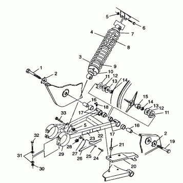SWING ARM/SHOCK MOUNTING Trail Blazer W98BA25C (4945464546B009)