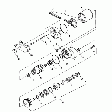 STARTING MOTOR Trail Blazer W98BA25C (4945464546C010)