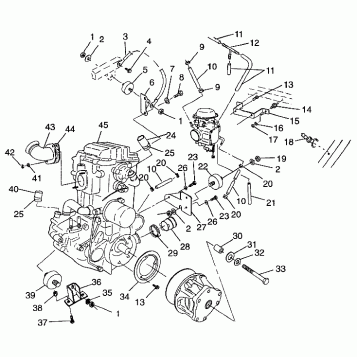 ENGINE MOUNTING Magnum 2X4 W98AA42A (4945524552A008)