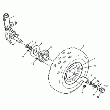 FRONT WHEEL Magnum 2X4 W98AA42A (4945524552B003)