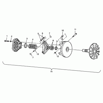 DRIVE CLUTCH Magnum 2X4 W98AA42A (4945524552B011)