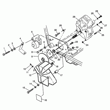 GEARCASE/BRAKE MOUNTING Magnum 2X4 W98AA42A (4945524552B014)