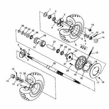 REAR WHEEL DRIVE - W98AA42A (4945524552C002)