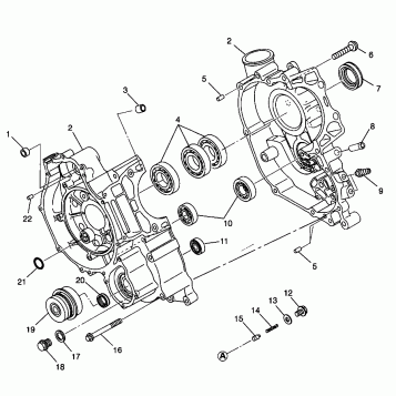CRANKCASE - W98AA42A (4945524552C008)