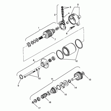 STARTING MOTOR Magnum 2X4 W98AA42A (4945524552D005)