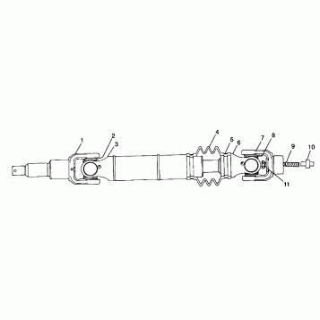 REAR DRIVE SHAFT - W98CH50A (4945714571b005)