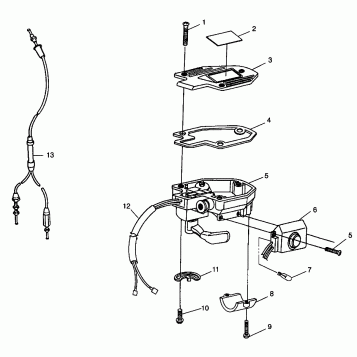 CONTROLS - THROTTLE ASM./CABLE - W98CH50A (4945714571b010)