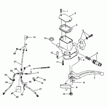 CONTROLS - MASTER CYLINDER/BRAKE LINE - W98CH50A (4945714571b011)