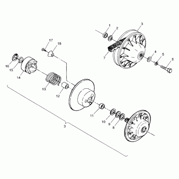 DRIVEN CLUTCH - W98CH50AB (4945714571c005)