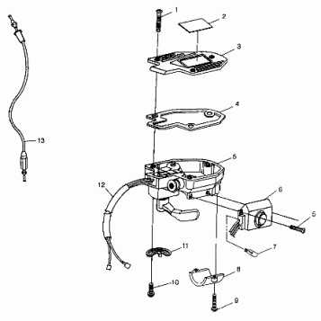 CONTROLS - THROTTLE ASM./CABLE - A99CH33CB (4945964596b010)