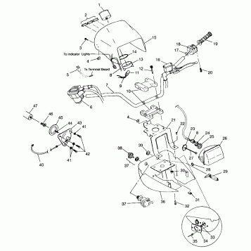 HANDLEBAR and HEADLIGHT POD - A99CH33CB (4945964596b013)
