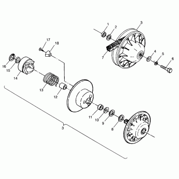DRIVEN CLUTCH - A99CH33CB (4945964596c005)