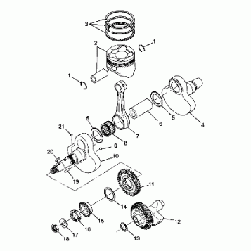 CRANKSHAFT and PISTON - A99CH33CB (4945964596d007)