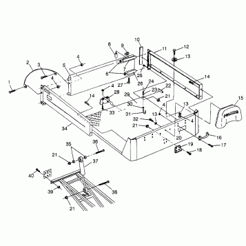 REAR BED MOUNTING - W98AE50A (4946394639a008)