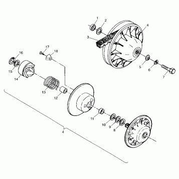 DRIVEN CLUTCH - W98AE50A (4946394639c010)