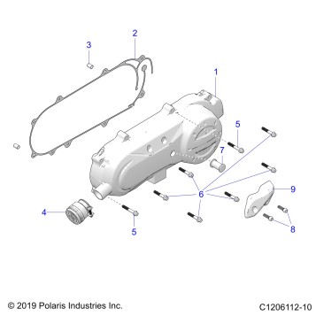 DRIVE TRAIN, CLUTCH COVER AND DUCTING - A23HBBO7B3/B7 (C1206112-10)