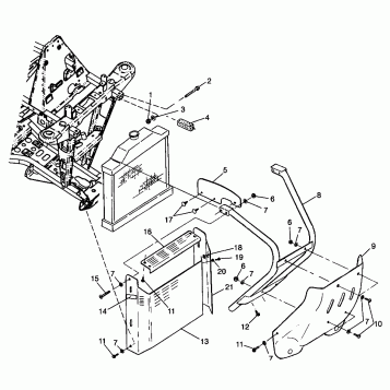 FRONT BUMPER and SHIELDS Sport 400L W98BA38C (4947234723A007)