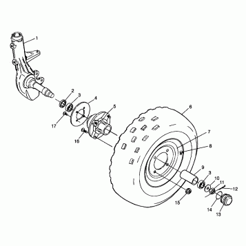 FRONT WHEEL Sport 400L W98BA38C (4947234723B003)