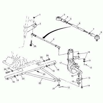 A-ARM/STRUT MOUNTING Sport 400L W98BA38C (4947234723B005)