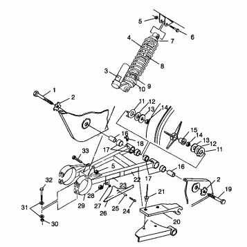 SWING ARM/SHOCK MOUNTING Sport 400L W98BA38C (4947234723B010)