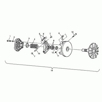 DRIVE CLUTCH Sport 400L W98BA38C (4947234723B011)