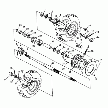 REAR WHEEL DRIVE Sport 400L W98BA38C (4947234723C001)
