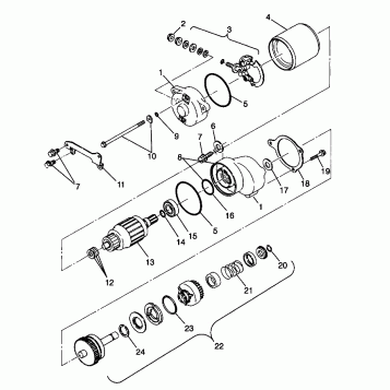 STARTING MOTOR Sport 400L W98BA38C (4947234723D003)